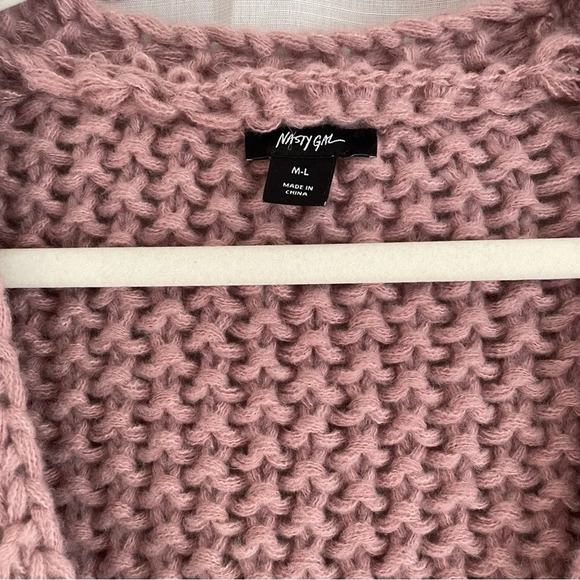 Nasty Gal Lilac Chunky Knit Cardigan - Picture 6 of 7